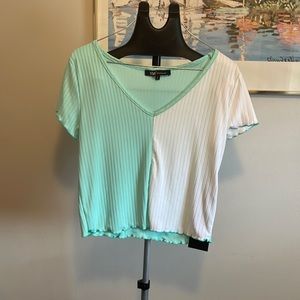 2 color crop top